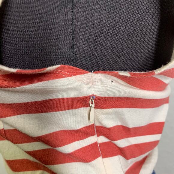 ODILLE Anthropologie Dress 2 Striped Scoop Neck Chest Pocket Chambray Skirt - Picture 8 of 14